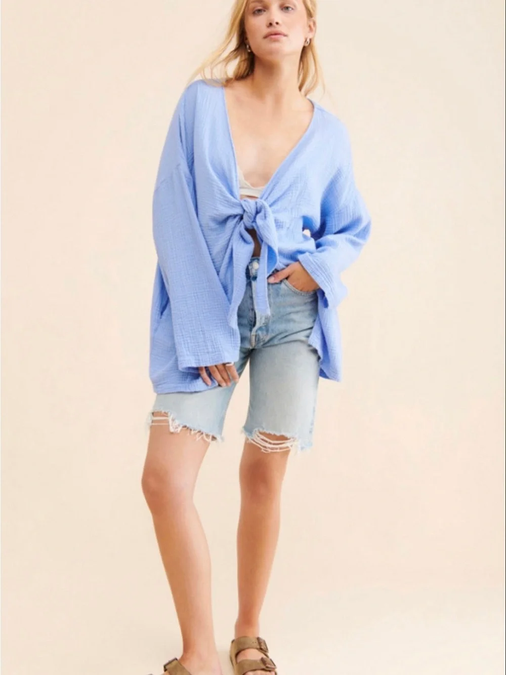 ✨•Riverside Dye Wrap Top•✨